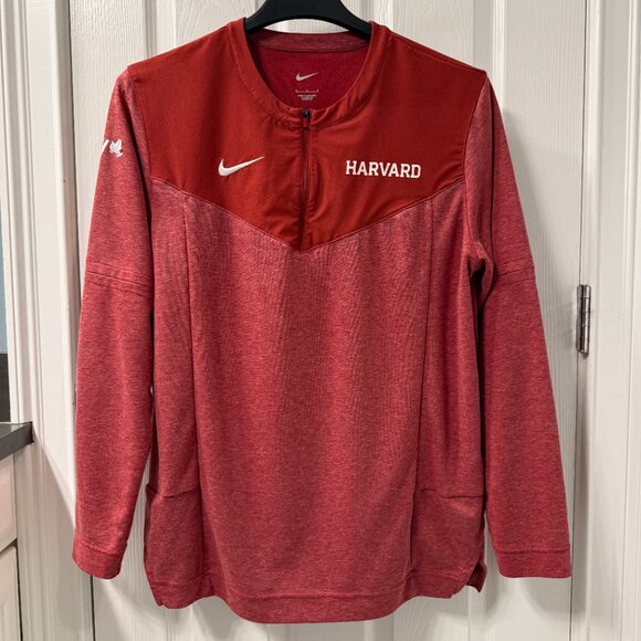 Nike Harvard IVY League Red 1/2 Zip Long Sleeve Team Top Size Medium - Picture 4 of 10